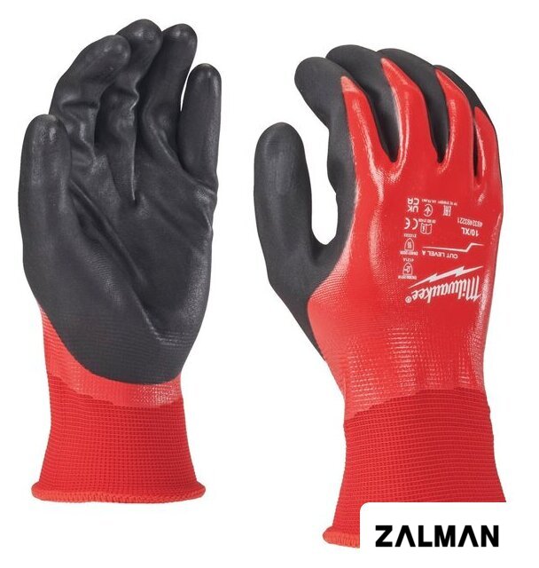Нитриловые перчатки Milwaukee Fully Dip Cut Level 1/A 9/L 4932493220