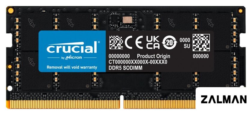 Оперативная память Crucial 16ГБ DDR5 SODIMM 5600МГц CT16G56C46S5
