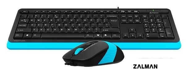 Офисный набор A4Tech Fstyler F1010 (черный/синий)