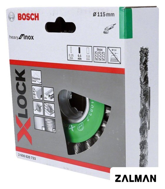 Щетка для электроинструмента Bosch X-LOCK Heavy for Inox 2608620733