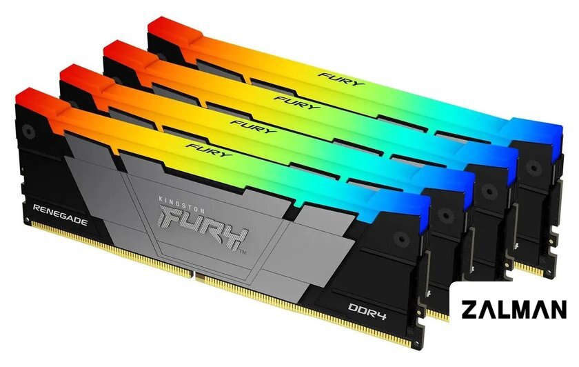 Оперативная память Kingston FURY Renegade RGB 4x32ГБ DDR4 3600 МГц KF436C18RB2AK4/128