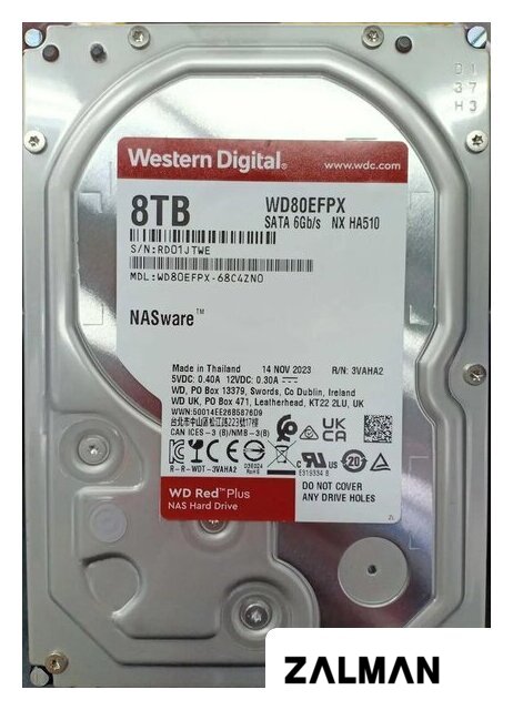 Жесткий диск WD Red Plus 8TB WD80EFPX