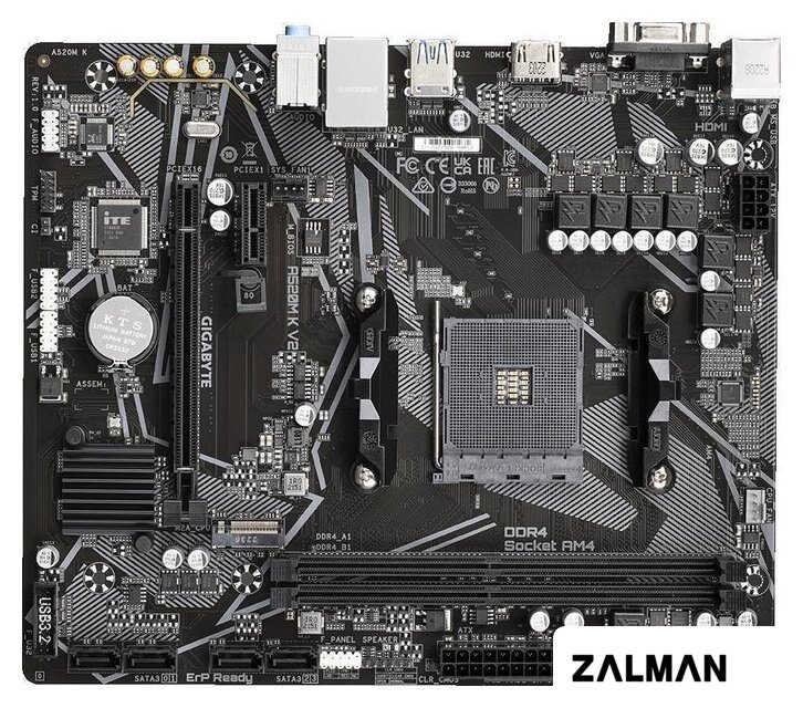 Материнская плата Gigabyte A520M K V2 (rev. 1.0)