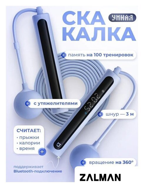 Скакалка Xiaomi Mijia smart rope skipping 2 MJTS02YM (голубой, китайская версия)