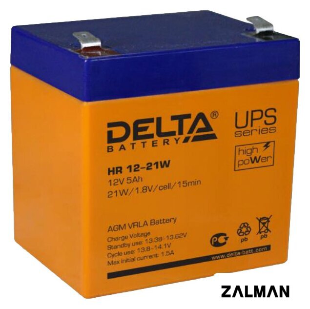 Аккумулятор для ИБП Delta HR 12-21W (12В/5 А·ч)