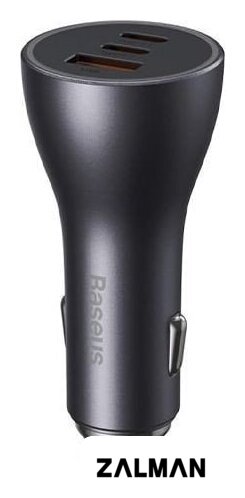 Автомобильное зарядное Baseus Golden Contactor Pro Triple Fast Charger Car Charger 65W CGJP010013 (темно-серый)