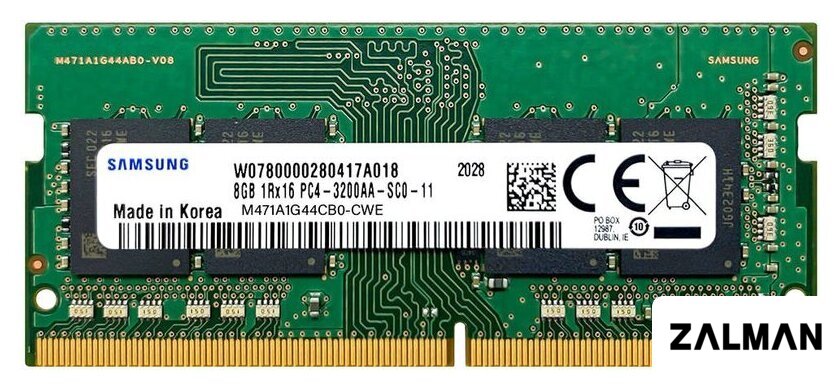 Оперативная память Samsung 8ГБ DDR4 SODIMM 3200 МГц M471A1G44CB0-CWE