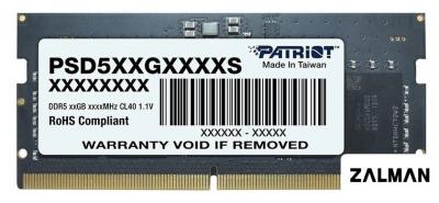 Оперативная память Patriot Signature Line 32ГБ DDR5 SODIMM 5600 МГц PSD532G56002S