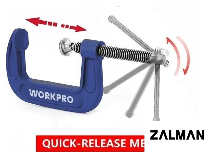 Струбцина Workpro 25мм WP232016