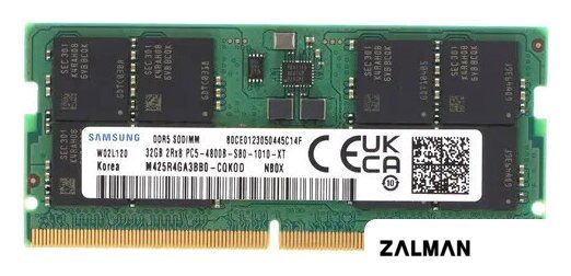 Оперативная память Samsung 32ГБ DDR5 SODIMM 4800 МГц M425R4GA3BB0-CQK