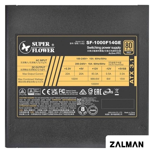 Блок питания Super Flower Leadex III Gold Up ATX 3.1 1000W SF-1000F14GE