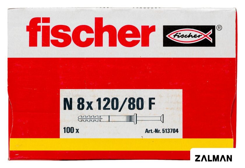Дюбель-гвоздь Fischer N 8 x 120/80 F 513704 (100 шт)