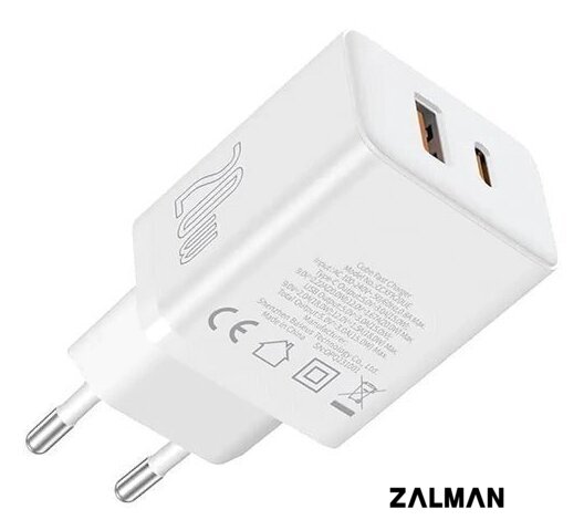 Сетевое зарядное Baseus Cube Fast Charger C+U 20W P10111403213-00 (белый)