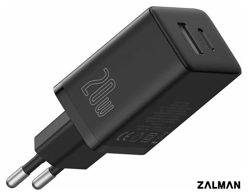 Сетевое зарядное Baseus Cube Fast Charger C+U 20W P10111403113-00 (черный)