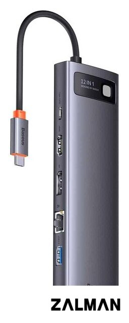 Док-станция Baseus Metal Gleam Series 12-in-1 Multifunctional Type-C Hub Docking Station WKWG020213