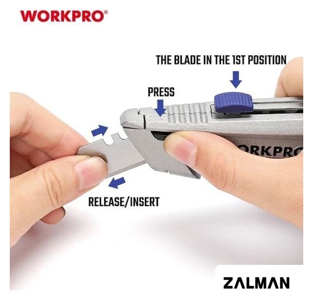 Нож строительный Workpro WP213014