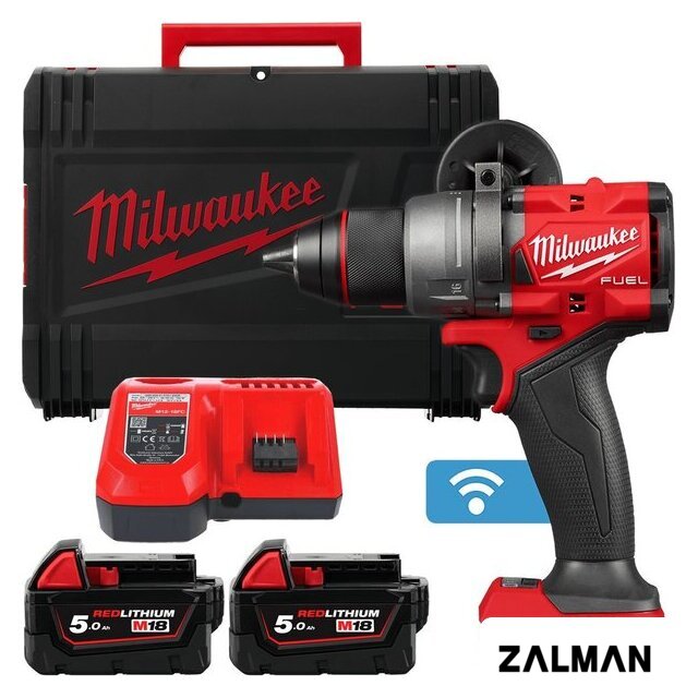 Дрель-шуруповерт Milwaukee M18 FUEL M18ONEDD3-502X 4933492802 (с 2-мя АКБ 5 Ач, кейс)
