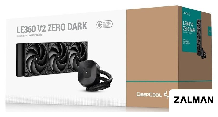 Система жидкостного охлаждения для процессора DeepCool LE360 V2 Zero Dark R-LE360ZERO-BKLNMD-G-1