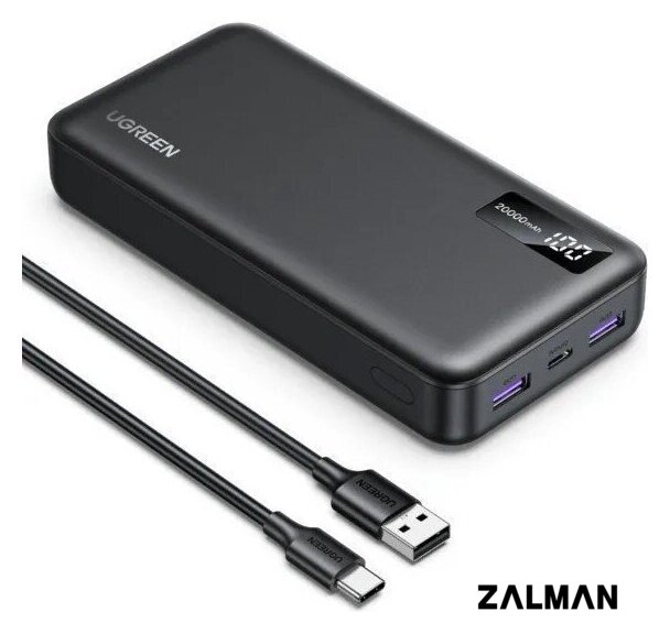 Внешний аккумулятор Ugreen PB312 20000mAh (черный)