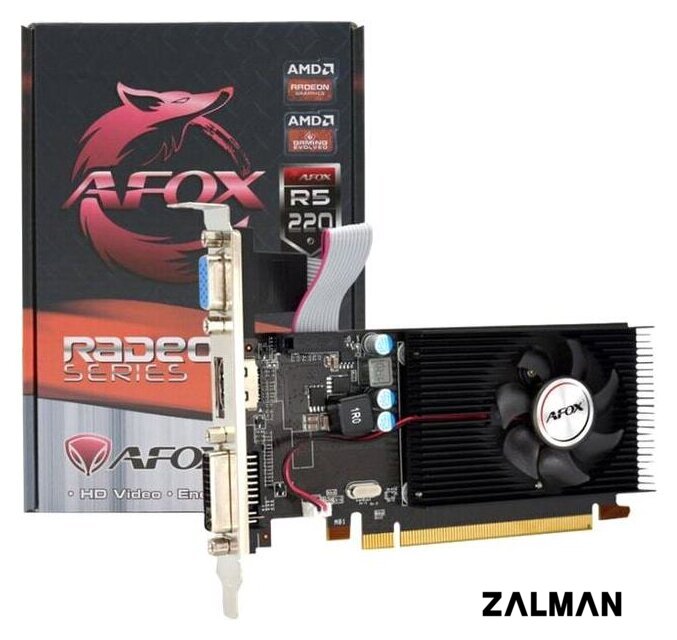 Видеокарта AFOX Radeon R5 220 2GB GDDR3 AFR5220-2048D3L5