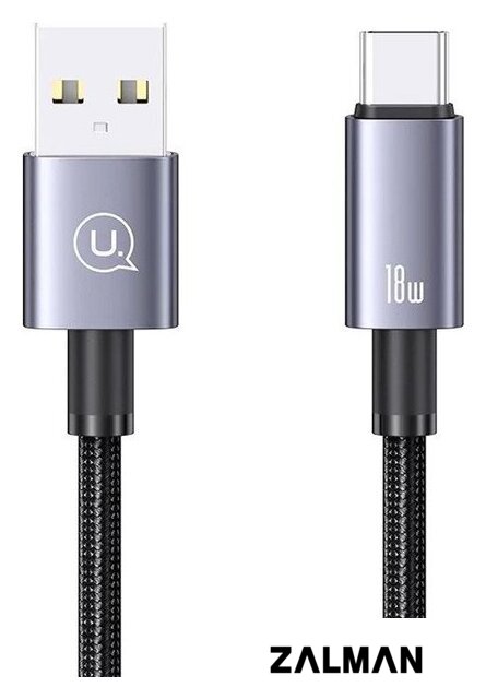 Кабель Usams US-SJ663 USB Type-A - USB Type-C (1.2 м, черный)