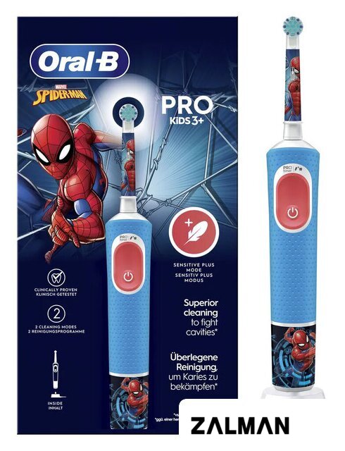 Электрическая зубная щетка Oral-B Vitality Pro Kids Spiderman D103.413.2K