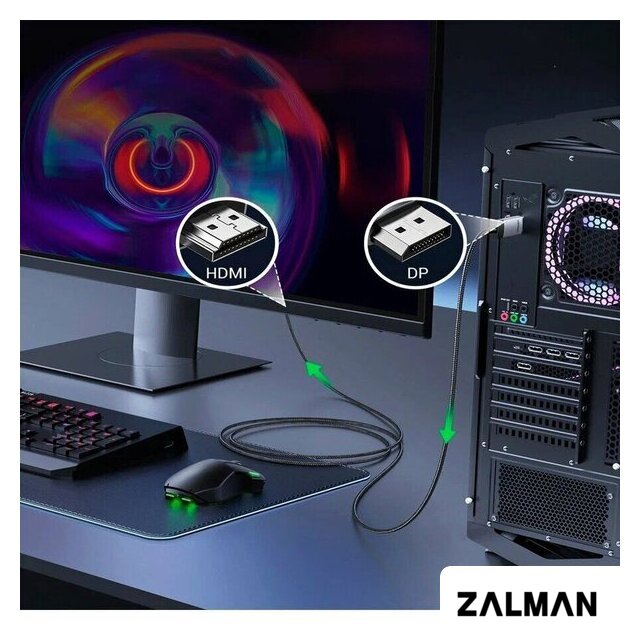 Кабель Ugreen DP119 DisplayPort - HDMI 25491 (3 м, черный)
