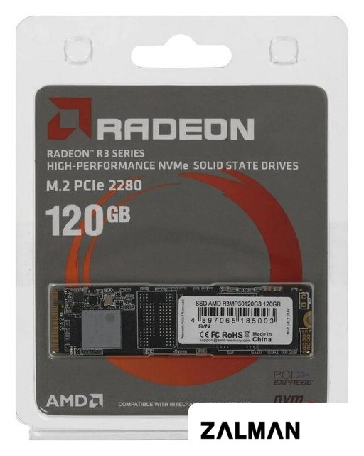 SSD AMD Radeon R3 120GB R3MP30120G8