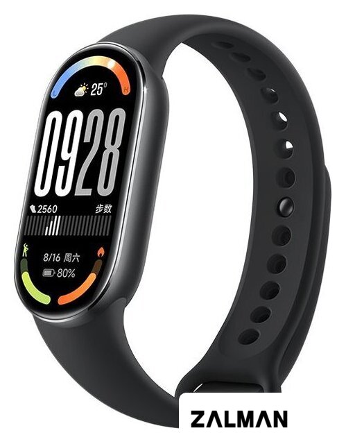 Фитнес-браслет Xiaomi Smart Band 10 (черный, с черным силиконовым ремешком, международная версия)