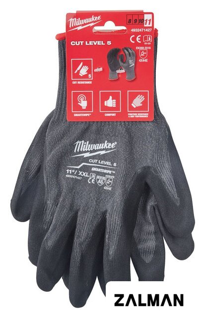 Нитриловые перчатки Milwaukee Cut level 5/E 11/XXL 4932471427