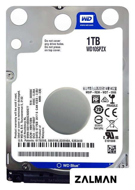 Жесткий диск WD Blue 1TB [WD10SPZX]