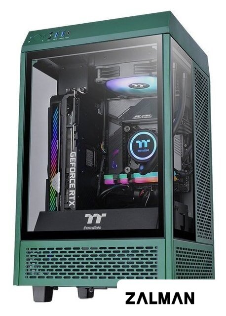 Корпус Thermaltake The Tower 100 Mini Racing Green CA-1R3-00SCWN-00