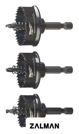 Набор коронок Milwaukee Shockwave Impact 49224800 (3 шт)