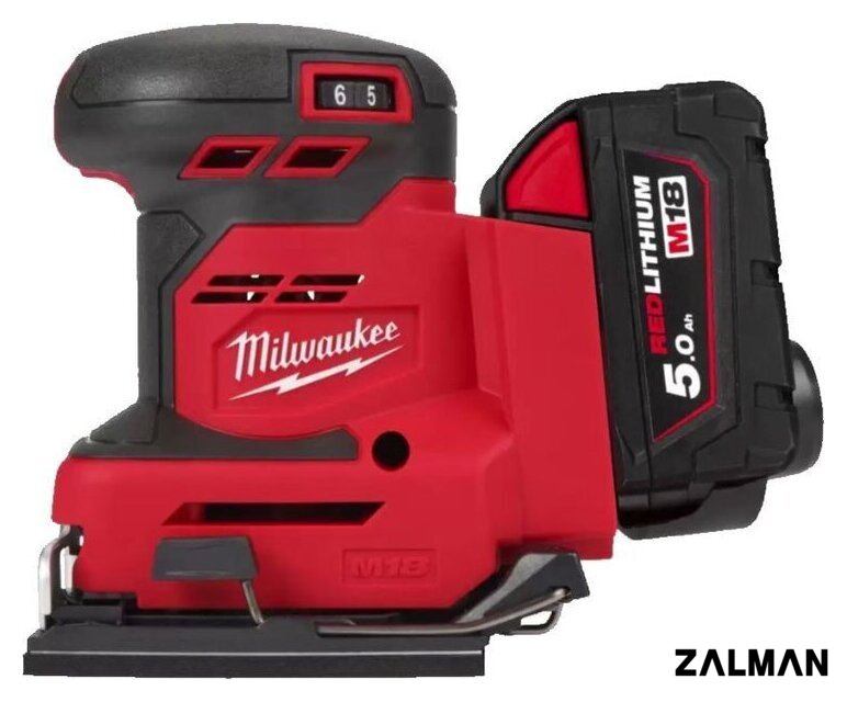 Виброшлифмашина Milwaukee M18 BQSS-502B 4933479967 (с 2-мя АКБ, сумка)