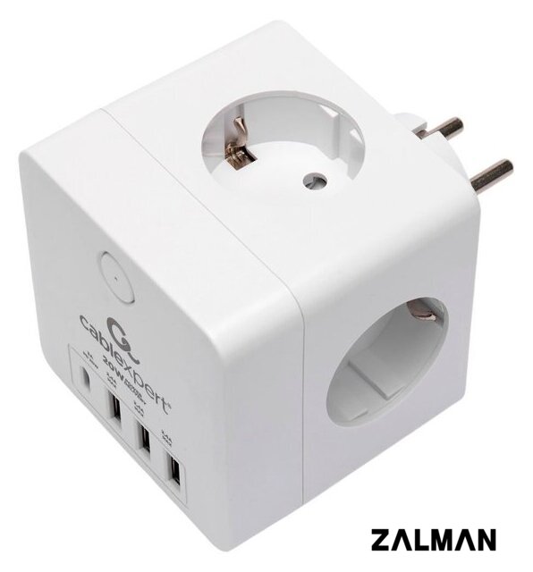 Сетевой фильтр Cablexpert CUBE-4-CU3-W