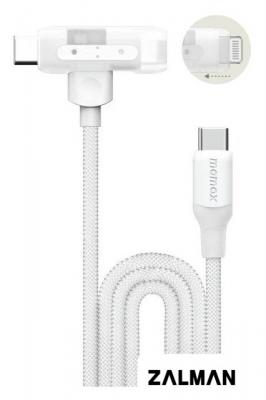 Кабель Momax DL56W 1-Link Flow Duo USB Type-C - Lightning/USB Type-C (1.5 м, белый)