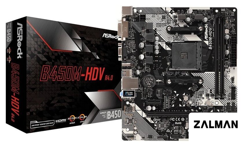 Материнская плата ASRock B450M-HDV R4.0