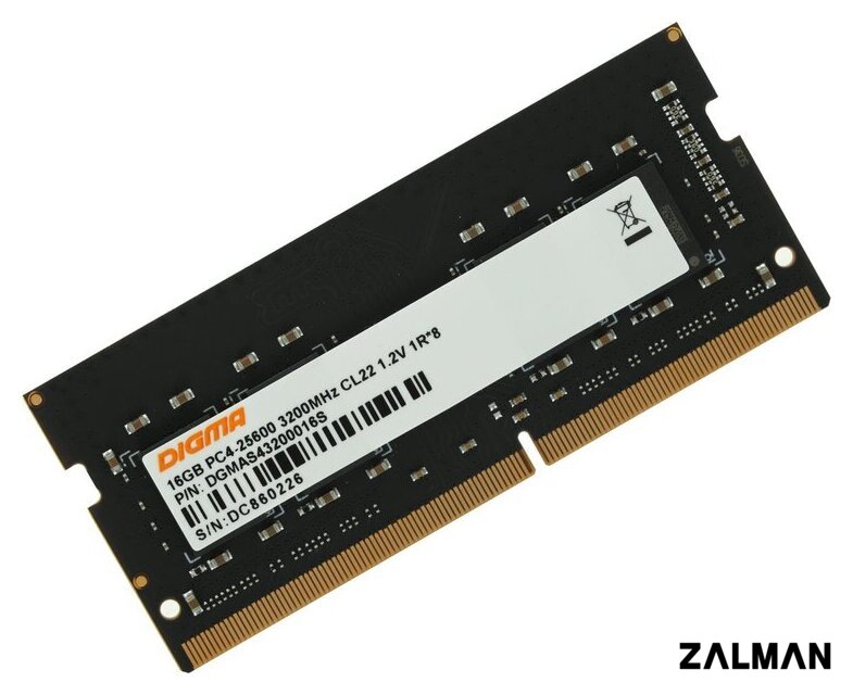 Оперативная память Digma 16ГБ DDR4 SODIMM 3200 МГц DGMAS43200016S