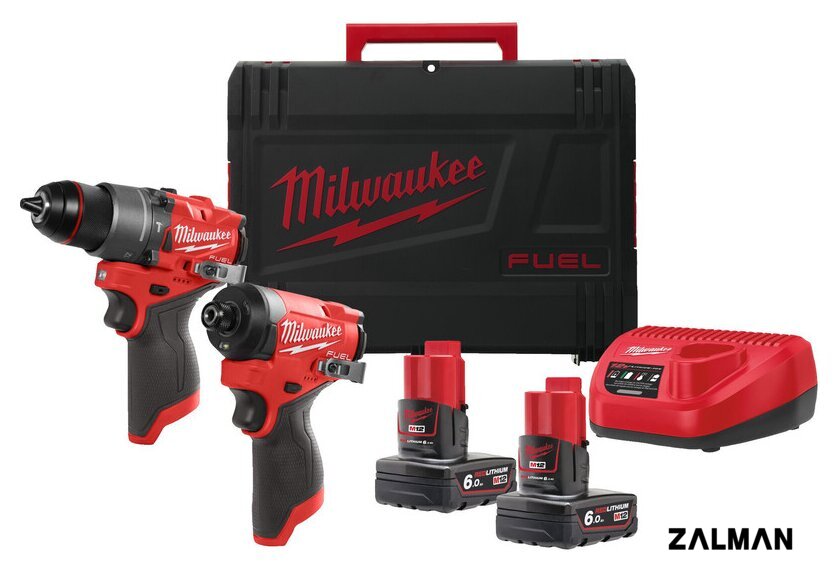 Наборы электроинструментов Milwaukee M12 FPP2A2-602X Fuel 4933480588 (шуруповерт, винтоверт, 2 АКБ, кейс)