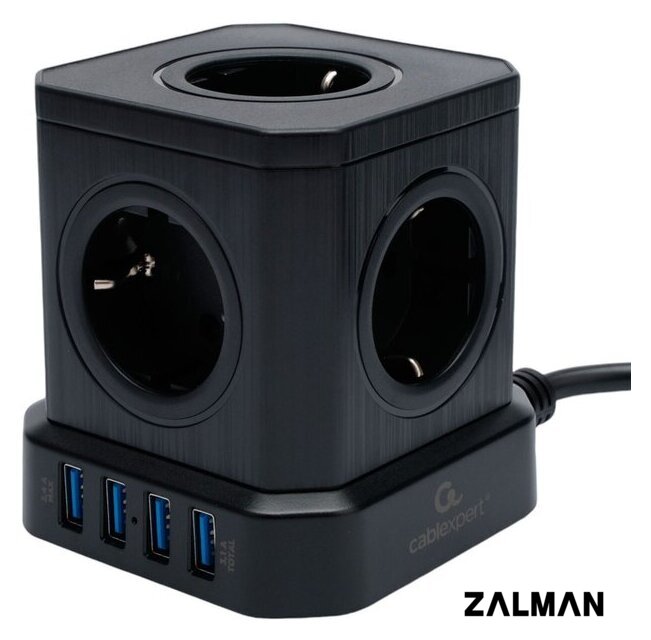 Сетевой фильтр Cablexpert TWR-5-U4-B-2
