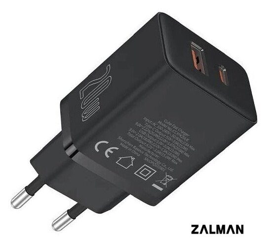 Сетевое зарядное Baseus Cube Fast Charger C+U 20W P10111403113-00 (черный)