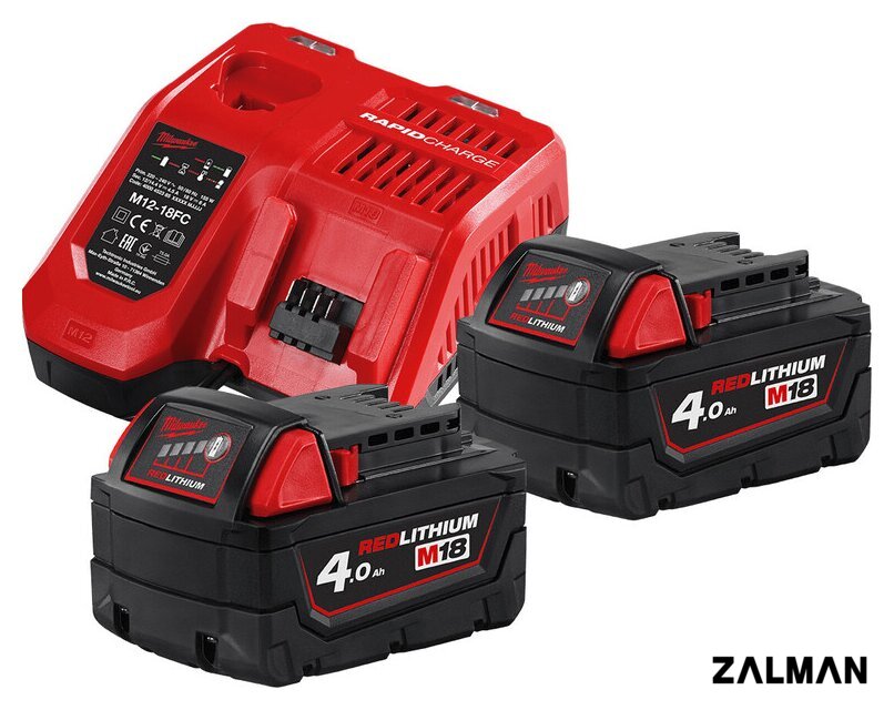 Аккумулятор с зарядным устройством Milwaukee M18 M18NRG-402 4933459215 (2 x 18В/4 Ач + 12-18В)