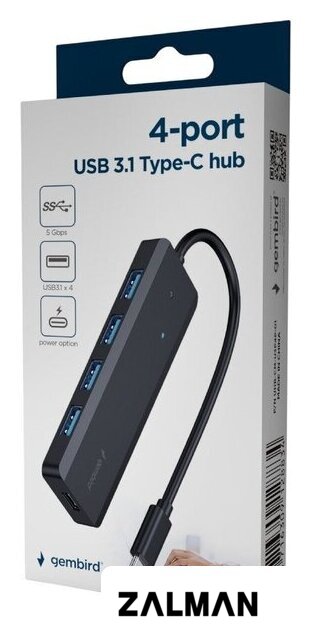 USB-хаб Gembird UHB-CM-U3P4P-01
