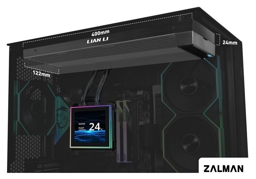 Радиатор системы жидкостного охлаждения Lian Li HydroShift II LCD-S 360N G89.GHS2LCDS36NB.R0
