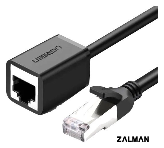 Удлинитель по витой паре Ugreen NW122 11278 RJ45 - RJ45 (0.5 м, черный)