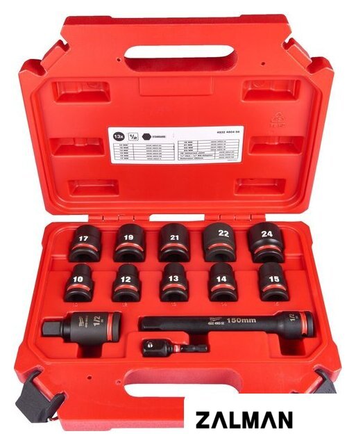 Набор головок слесарных Milwaukee Shockwave 4932480456 (13 шт)