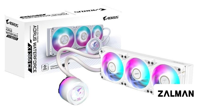 Система жидкостного охлаждения для процессора Gigabyte Aorus Waterforce X II 360 Ice
