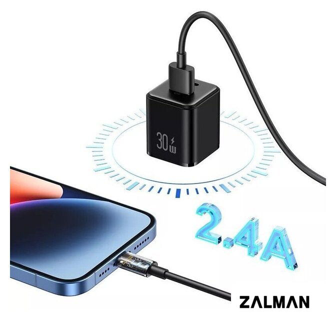 Кабель Usams US-SJ709 USB Type-A - Lightning (1 м, черный)