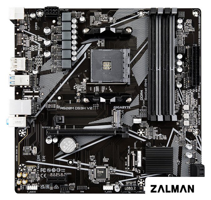 Материнская плата Gigabyte A520M DS3H V2 (rev. 1.0)
