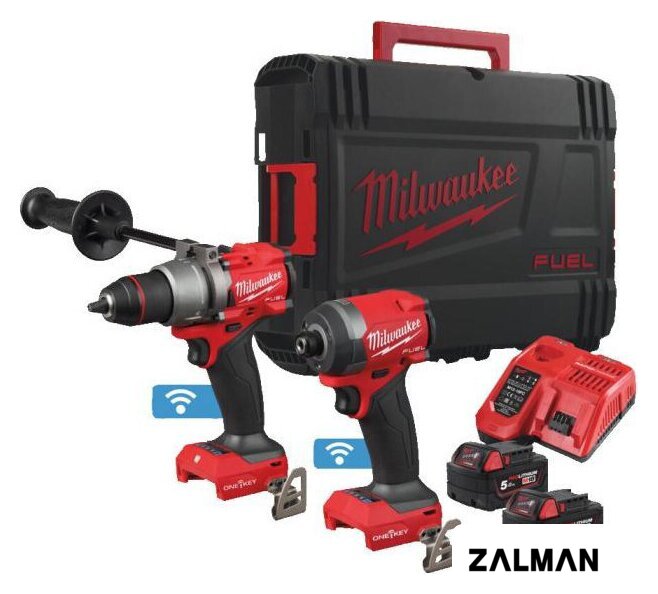 Наборы электроинструментов Milwaukee M18 ONEPP2A3-502X 4933493244 (шуруповерт, винтоверт, 2 АКБ, кейс)